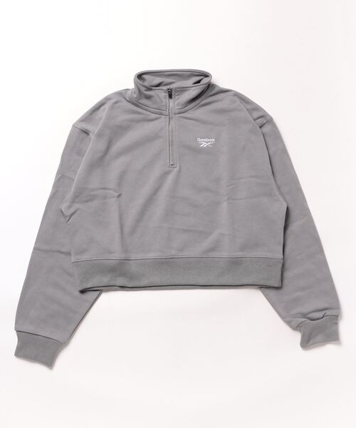 Reebok（リーボック）の「【Reebok/リーボック】ハーフジップスウェットトップス/トレーナー（スウェット・レディース・グレー系その他/ダークグレー/グレー/ダークグリーン/ホワイト/グレー系その他2・MEDIUM/LARGE/SMALL/X-LARGE）」の4枚目の写真