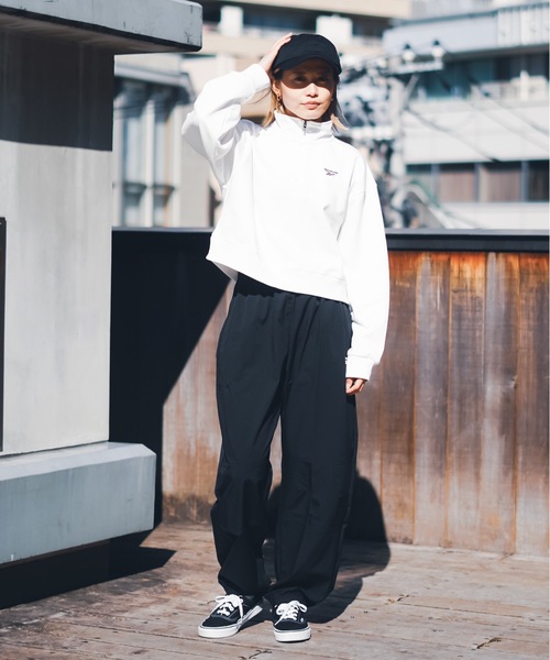 Reebok（リーボック）の「【Reebok/リーボック】ハーフジップスウェットトップス/トレーナー（スウェット・レディース・グレー系その他/ダークグレー/グレー/ダークグリーン/ホワイト/グレー系その他2・MEDIUM/LARGE/SMALL/X-LARGE）」の8枚目の写真