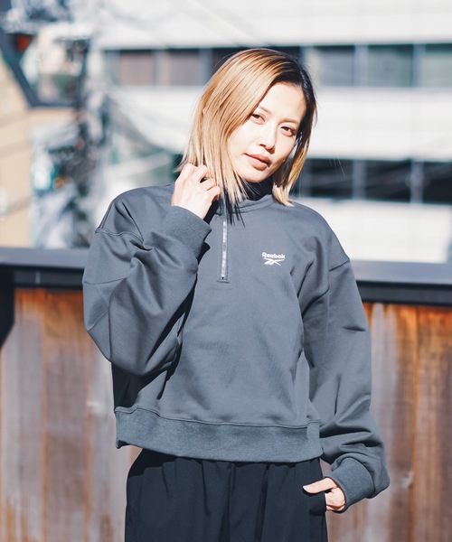 Reebok（リーボック）の「【Reebok/リーボック】ハーフジップスウェットトップス/トレーナー（スウェット・レディース・グレー系その他/ダークグレー/グレー/ダークグリーン/ホワイト/グレー系その他2・MEDIUM/LARGE/SMALL/X-LARGE）」の15枚目の写真
