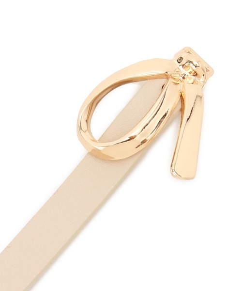 ROPE' PICNIC（ロペピクニック）の「10ｍｍリボンバックルスライドベルト（ベルト・レディース・ブラック/キナリ・FREE）」の8枚目の写真