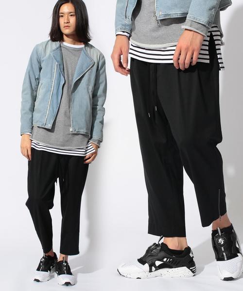 MONKEY TIME（モンキータイム）の「＜monkey time＞∴ TW/サージ 2P サルエルアンクルパンツ◆（その他パンツ・メンズ・グレー/ブラック・LARGE/MEDIUM/SMALL）」の2枚目の写真