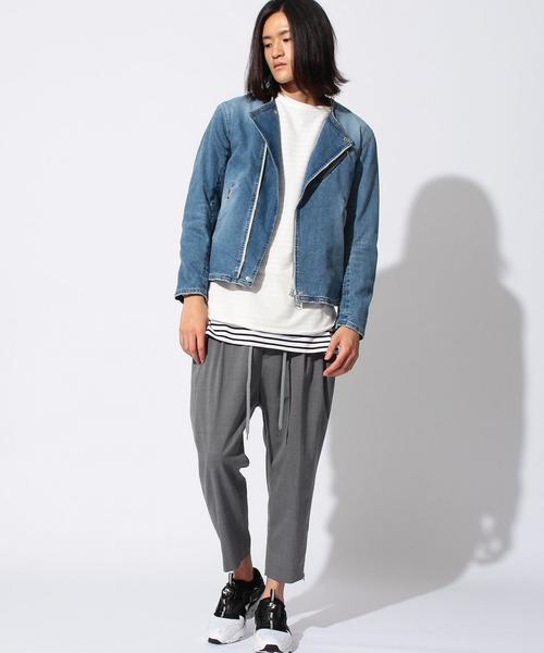 MONKEY TIME（モンキータイム）の「＜monkey time＞∴ TW/サージ 2P サルエルアンクルパンツ◆（その他パンツ・メンズ・グレー/ブラック・LARGE/MEDIUM/SMALL）」の6枚目の写真