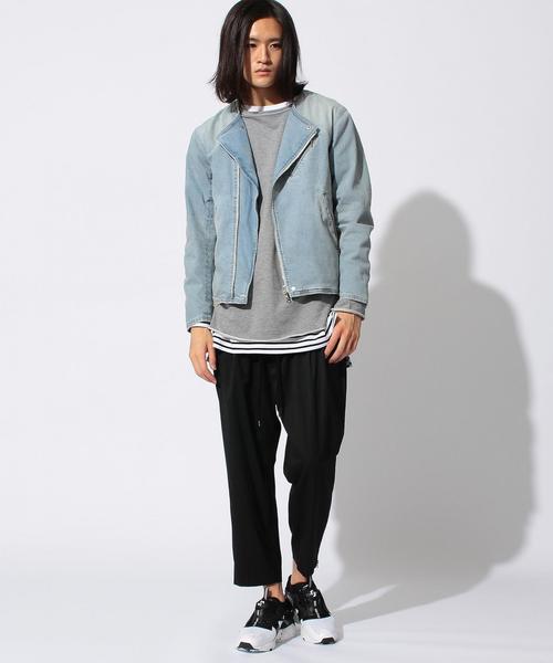 MONKEY TIME（モンキータイム）の「＜monkey time＞∴ TW/サージ 2P サルエルアンクルパンツ◆（その他パンツ・メンズ・グレー/ブラック・LARGE/MEDIUM/SMALL）」の9枚目の写真