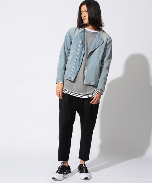 MONKEY TIME（モンキータイム）の「＜monkey time＞∴ TW/サージ 2P サルエルアンクルパンツ◆（その他パンツ・メンズ・グレー/ブラック・LARGE/MEDIUM/SMALL）」の10枚目の写真