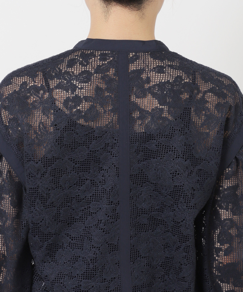 IENA ノーカラーレースジャケット VERMEIL par iena（ヴェルメイユパーイエナ）の「コットンレース ノー