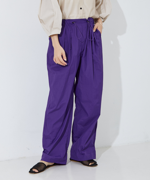 NOMINE（ノミネ）の「【セットアップ着用可】ワッシャーバックドロストパンツ（その他パンツ・レディース・ブラック/ホワイト/パープル/ライトグレー・S/M）」の4枚目の写真