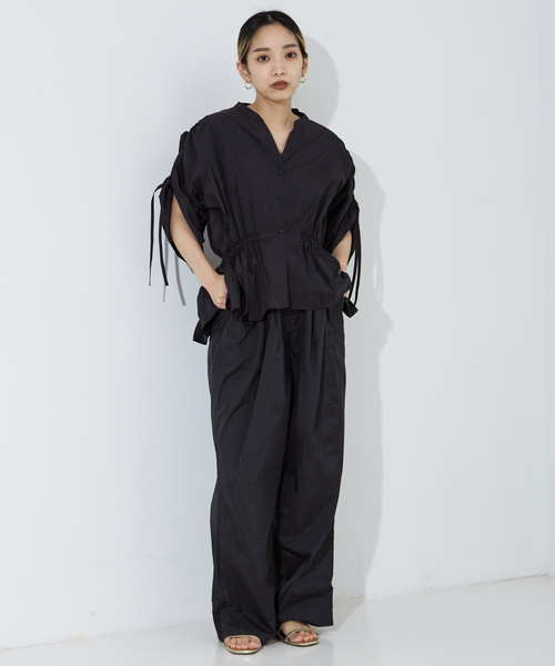 NOMINE（ノミネ）の「【セットアップ着用可】ワッシャーバックドロストパンツ（その他パンツ・レディース・ブラック/ホワイト/パープル/ライトグレー・S/M）」の17枚目の写真