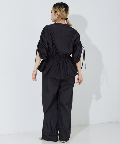 NOMINE（ノミネ）の「【セットアップ着用可】ワッシャーバックドロストパンツ（その他パンツ・レディース・ブラック/ホワイト/パープル/ライトグレー・S/M）」の6枚目の写真