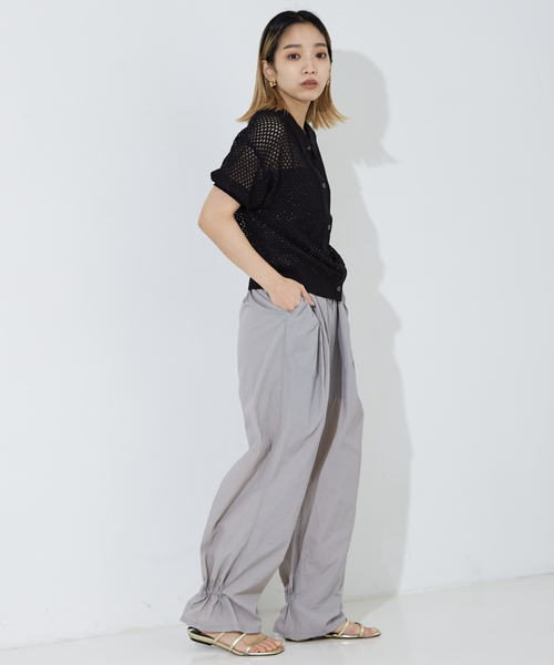 NOMINE（ノミネ）の「【セットアップ着用可】ワッシャーバックドロストパンツ（その他パンツ・レディース・ブラック/ホワイト/パープル/ライトグレー・S/M）」の9枚目の写真