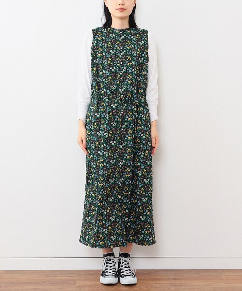 BEAMS BOY(ビームスボーイ)の「BEAMS BOY / リバティ ベルト ノースリーブ ワンピース(ワンピース・レディース・ピンク/ブラック・ONE SIZE)」の13枚目の写真