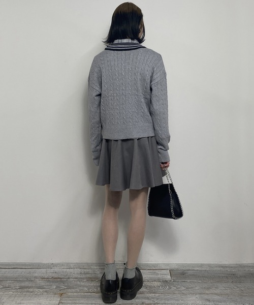 cygne ボワンニット Nicole グレー パフスリーブ ニット cygne ボワンニット Nicole グレー パフスリーブ ニット knit