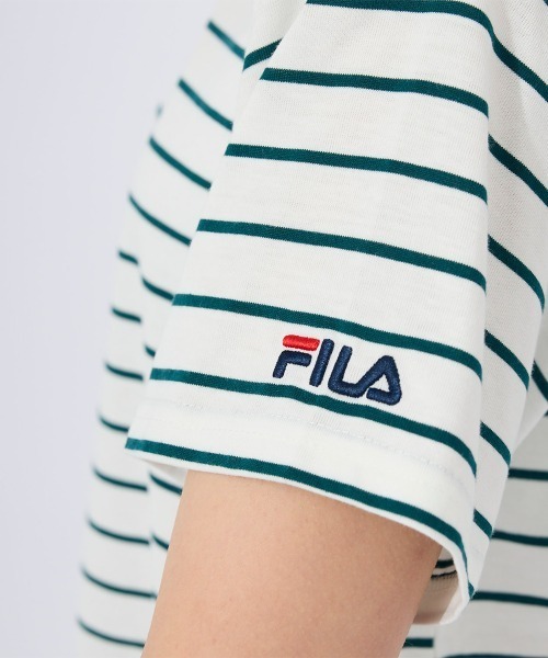セール】【FILA/フィラ】レディースボーダー半袖Tシャツ 吸水速