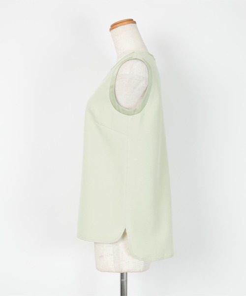 UR'S（ユアーズ）の「サテン切替ノースリーブトップス（タンクトップ・レディース・アイボリー/ブラック/グリーン・M/L/S）」の15枚目の写真