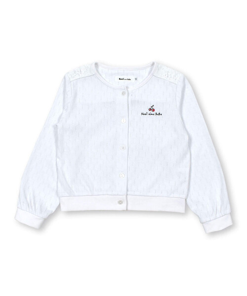 Noeil aime BeBe(ノイユエイムベベ)の「ファンシーハニカムカーディガン(90~130cm)(カーディガン/ボレロ・キッズ・ホワイト・100cm/130cm/120cm/110cm/90cm)」の5枚目の写真