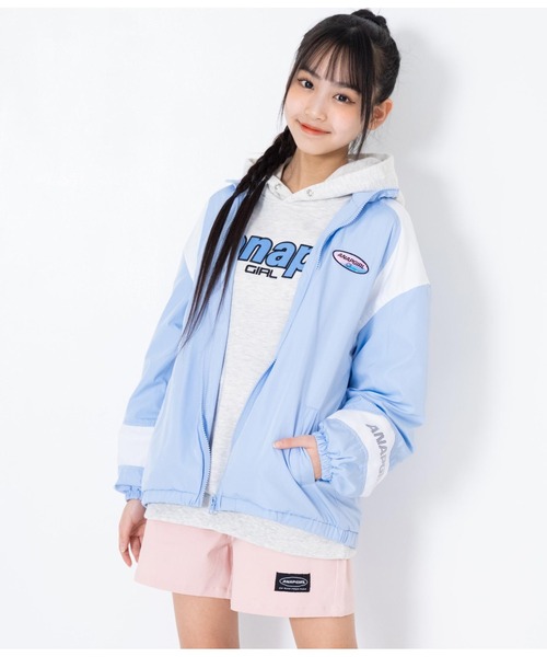 ANAP GiRL（アナップガール）の「ホログラムワッペン付配色ブルゾン