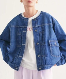 AMERICAN HOLIC | ノーカラーデニムGジャン(その他アウター)