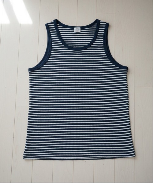 JEMORGAN（ジェーイーモーガン）の「【JEMORGAN / ジェーイーモーガン】ワッフルボーダータンクトップ　パック（タンクトップ・メンズ・ワイン/グレー/ネイビー/グリーン・M/XL/L）」の2枚目の写真