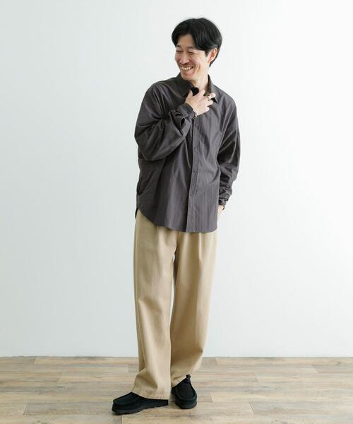 ITEMS URBANRESEARCH（アイテムズ アーバンリサーチ）の「タスランナイロン サイドポケット長袖シャツ（シャツ/ブラウス・メンズ・ブラック/チャコールグレー・LARGE/MEDIUM）」の20枚目の写真