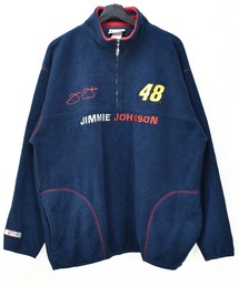 【ヴィンテージ古着】90's NASCAR/ナスカー JIMMIE JOHNSON レーシング刺繍 ハーフジップ フリースプルオーバー