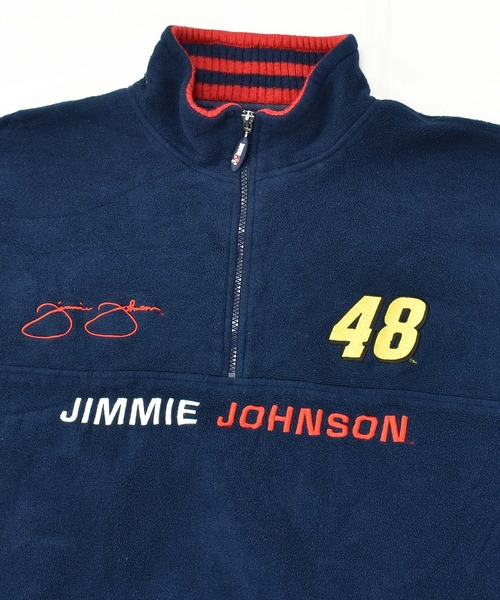 VINTAGE(ヴィンテージ)の「【ヴィンテージ古着】90's NASCAR/ナスカー JIMMIE JOHNSON レーシング刺繍 ハーフジップ フリースプルオーバー(その他トップス・メンズ・ネイビー・X-LARGE)」の4枚目の写真