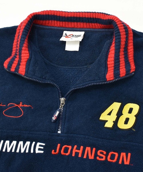 VINTAGE(ヴィンテージ)の「【ヴィンテージ古着】90's NASCAR/ナスカー JIMMIE JOHNSON レーシング刺繍 ハーフジップ フリースプルオーバー(その他トップス・メンズ・ネイビー・X-LARGE)」の5枚目の写真