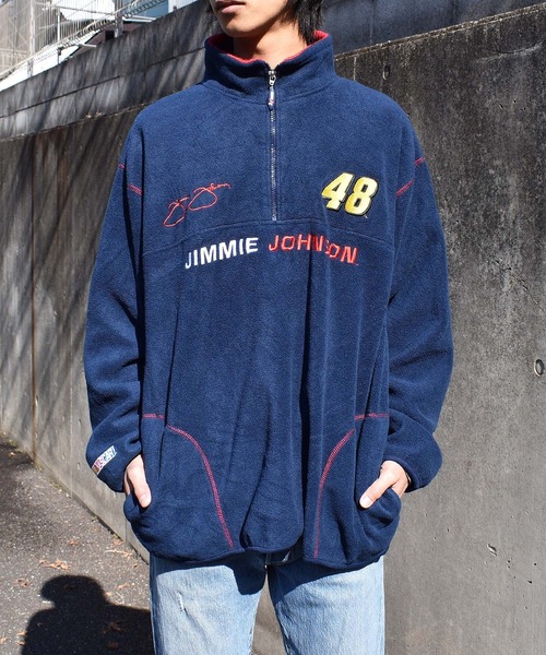 VINTAGE(ヴィンテージ)の「【ヴィンテージ古着】90's NASCAR/ナスカー JIMMIE JOHNSON レーシング刺繍 ハーフジップ フリースプルオーバー(その他トップス・メンズ・ネイビー・X-LARGE)」の11枚目の写真