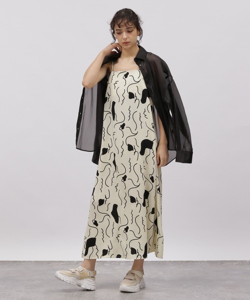 LAKOLE（ラコレ）の「幾何モチーフキャミワンピース / 112093（ワンピース・レディース・ブルー系/アイボリー系2/ダークネイビー・SMALL/MEDIUM）」の12枚目の写真