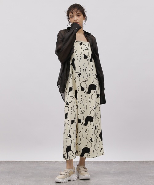 LAKOLE（ラコレ）の「幾何モチーフキャミワンピース / 112093（ワンピース・レディース・ブルー系/アイボリー系2/ダークネイビー・SMALL/MEDIUM）」の13枚目の写真