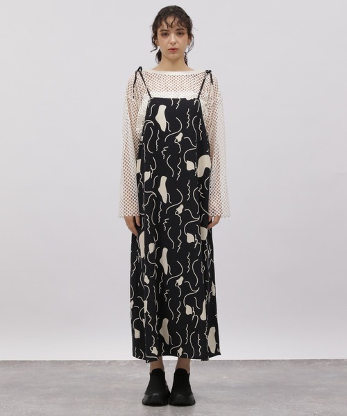 LAKOLE（ラコレ）の「幾何モチーフキャミワンピース / 112093（ワンピース・レディース・ブルー系/アイボリー系2/ダークネイビー・SMALL/MEDIUM）」の21枚目の写真