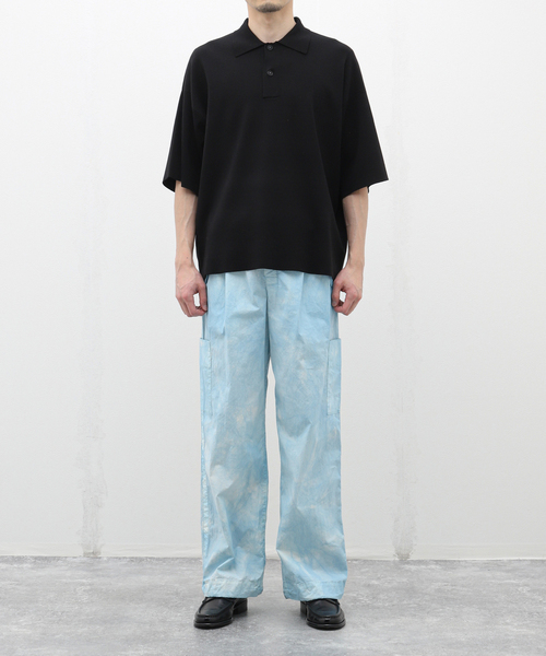 CALMER（カルメール）の「【CALMER / カルメール】別注 ナチュラルダイ パンツ(ムラゾメ)（スラックス・メンズ・サックスブルー・LARGE/MEDIUM）」の17枚目の写真