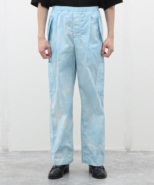 CALMER（カルメール）の「【CALMER / カルメール】別注 ナチュラルダイ パンツ(ムラゾメ)（スラックス・メンズ・サックスブルー・LARGE/MEDIUM）」の18枚目の写真