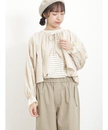 Samansa Mos2 | 【オーガニックコットン】レースボレロブラウス(シャツ/ブラウス)