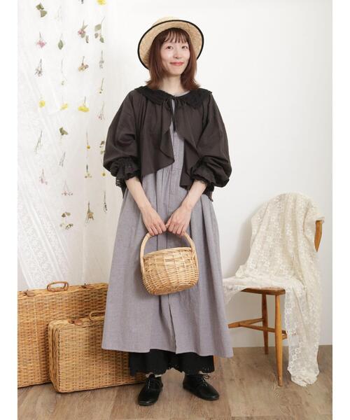 Samansa Mos2(サマンサ モスモス)の「【オーガニックコットン】レースボレロブラウス(シャツ/ブラウス・レディース・オフホワイト/ブラック/ベージュ・F)」の18枚目の写真