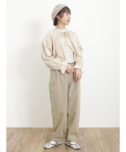 Samansa Mos2(サマンサ モスモス)の「【オーガニックコットン】レースボレロブラウス(シャツ/ブラウス・レディース・オフホワイト/ブラック/ベージュ・F)」の21枚目の写真