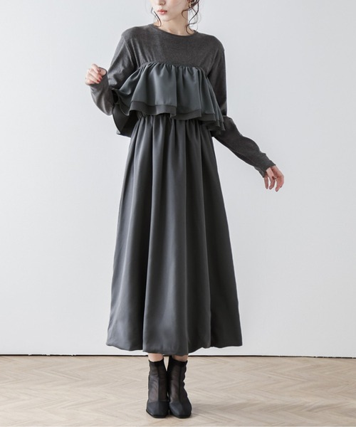 AMELY（エミリー）の「マルチWayドッキングワンピース（ワンピース・レディース・オートミール/グレー/ブラック・フリー）」の9枚目の写真