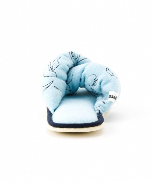 Casselini（キャセリーニ）の「Casselini HOME(キャセリーニ ホーム)パイル刺繍ルームシューズ（ルームシューズ/スリッパ・レディース・ブルー/アイボリー/ピンク・FREE）」の4枚目の写真