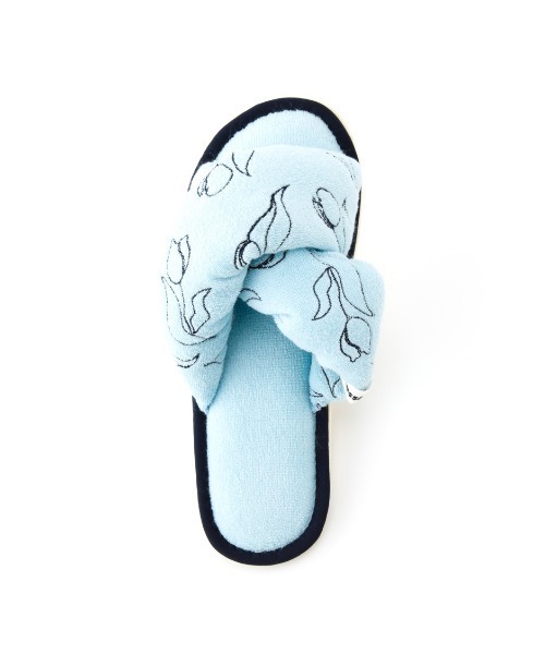 Casselini（キャセリーニ）の「Casselini HOME(キャセリーニ ホーム)パイル刺繍ルームシューズ（ルームシューズ/スリッパ・レディース・ブルー/アイボリー/ピンク・FREE）」の7枚目の写真