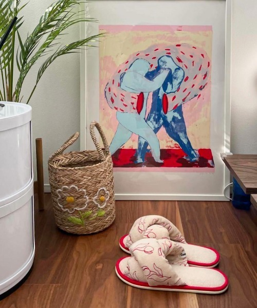 Casselini（キャセリーニ）の「Casselini HOME(キャセリーニ ホーム)パイル刺繍ルームシューズ（ルームシューズ/スリッパ・レディース・ブルー/アイボリー/ピンク・FREE）」の15枚目の写真