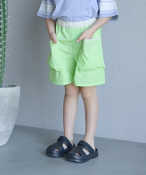 b・ROOM（ビールーム）の「イージーカーゴナイロン4分丈パンツ（その他パンツ・キッズ・ラベンダー/ライトグリーン/ライトカーキ/ネイビー・150cm/130cm/110cm/120cm/140cm/100cm）」の2枚目の写真