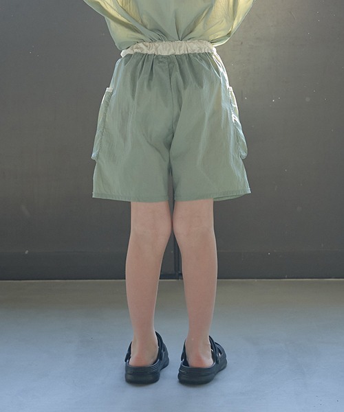 b・ROOM（ビールーム）の「イージーカーゴナイロン4分丈パンツ（その他パンツ・キッズ・ラベンダー/ライトグリーン/ライトカーキ/ネイビー・150cm/130cm/110cm/120cm/140cm/100cm）」の16枚目の写真