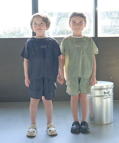 b・ROOM（ビールーム）の「イージーカーゴナイロン4分丈パンツ（その他パンツ・キッズ・ラベンダー/ライトグリーン/ライトカーキ/ネイビー・150cm/130cm/110cm/120cm/140cm/100cm）」の5枚目の写真