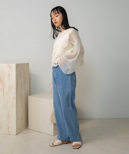 Bab(バブ)の「レーススカラップブラウス(シャツ/ブラウス・レディース・ホワイト系その他/オフホワイト・M)」の12枚目の写真
