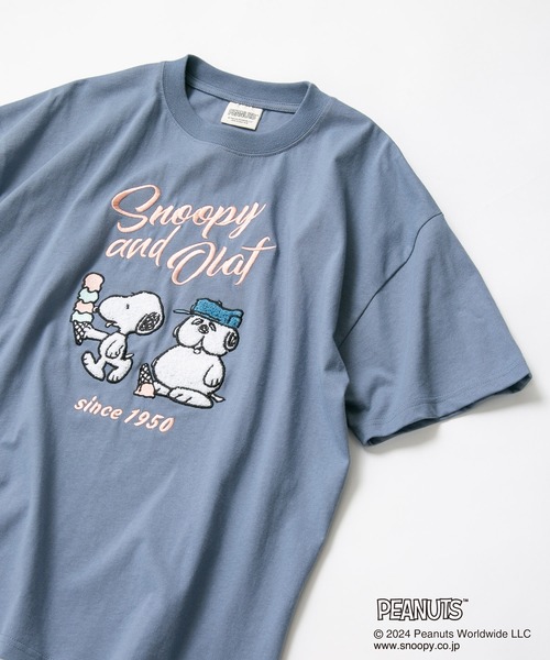 PEANUTS（ピーナッツ）の「【PEANUTS/ピーナッツ】オリジナルデザインTシャツ スヌーピー オラフ　ベル　ドロップショルダー ビッグシルエット　ユニセックス（Tシャツ/カットソー・メンズ・ブルー系その他/ベージュ系その他/ホワイト系その他2/ピンク系その他2・LARGE/MEDIUM/X-LARGE/SMALL）」の3枚目の写真