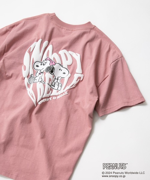 PEANUTS（ピーナッツ）の「【PEANUTS/ピーナッツ】オリジナルデザインTシャツ スヌーピー オラフ　ベル　ドロップショルダー ビッグシルエット　ユニセックス（Tシャツ/カットソー・メンズ・ブルー系その他/ベージュ系その他/ホワイト系その他2/ピンク系その他2・LARGE/MEDIUM/X-LARGE/SMALL）」の4枚目の写真