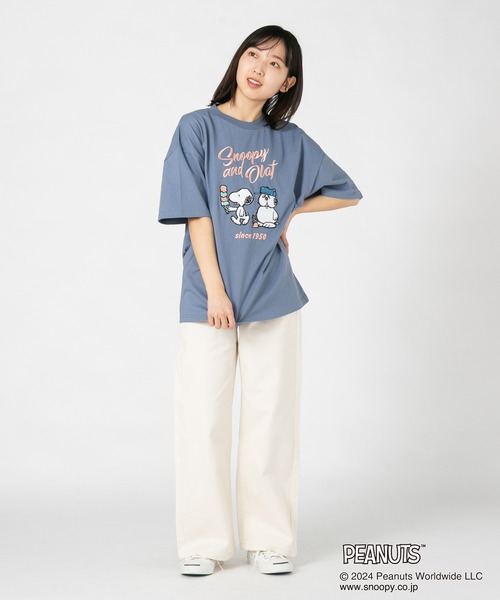 PEANUTS（ピーナッツ）の「【PEANUTS/ピーナッツ】オリジナルデザインTシャツ スヌーピー オラフ　ベル　ドロップショルダー ビッグシルエット　ユニセックス（Tシャツ/カットソー・メンズ・ブルー系その他/ベージュ系その他/ホワイト系その他2/ピンク系その他2・LARGE/MEDIUM/X-LARGE/SMALL）」の15枚目の写真