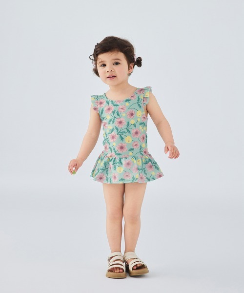 combimini(コンビミニ)の「ワンピース水着 (アネモネ)(水着・キッズ・ブルーグリーン/ライトイエロー・120/110/100/90)」の5枚目の写真