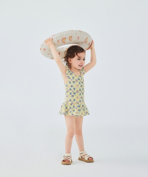 combimini(コンビミニ)の「ワンピース水着 (アネモネ)(水着・キッズ・ブルーグリーン/ライトイエロー・120/110/100/90)」の11枚目の写真