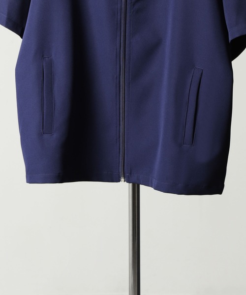 NILWAY（ニルウェイ）の「花刺繍配色ライン半袖 トラックジャケット（ジャージ・メンズ・ネイビー/ライトグレー/アイボリー/ライトブルー/チャコールグレー・MEDIUM/LARGE）」の16枚目の写真