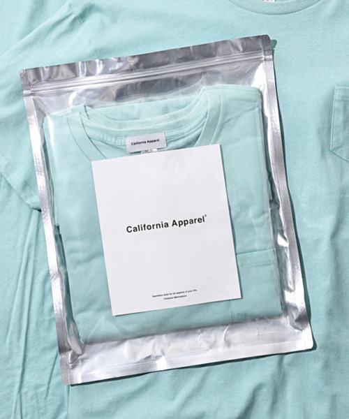 CALIFORNIA APPAREL（カリフォルニアアパレル）の「1-3C3 【２枚1組 】ポケット付 クルーネック PACK TEE（Tシャツ/カットソー・メンズ・ホワイト/レッド/ブラック/スカイブルー・S/M/L/XL）」の3枚目の写真