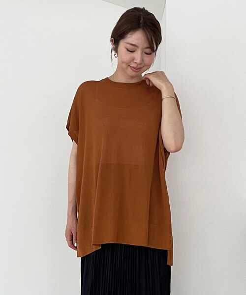 【セール】【洗える/接触冷感】フロスティコットン オーバーニット（カーディガン/ボレロ）｜UNFILO（アンフィーロ）